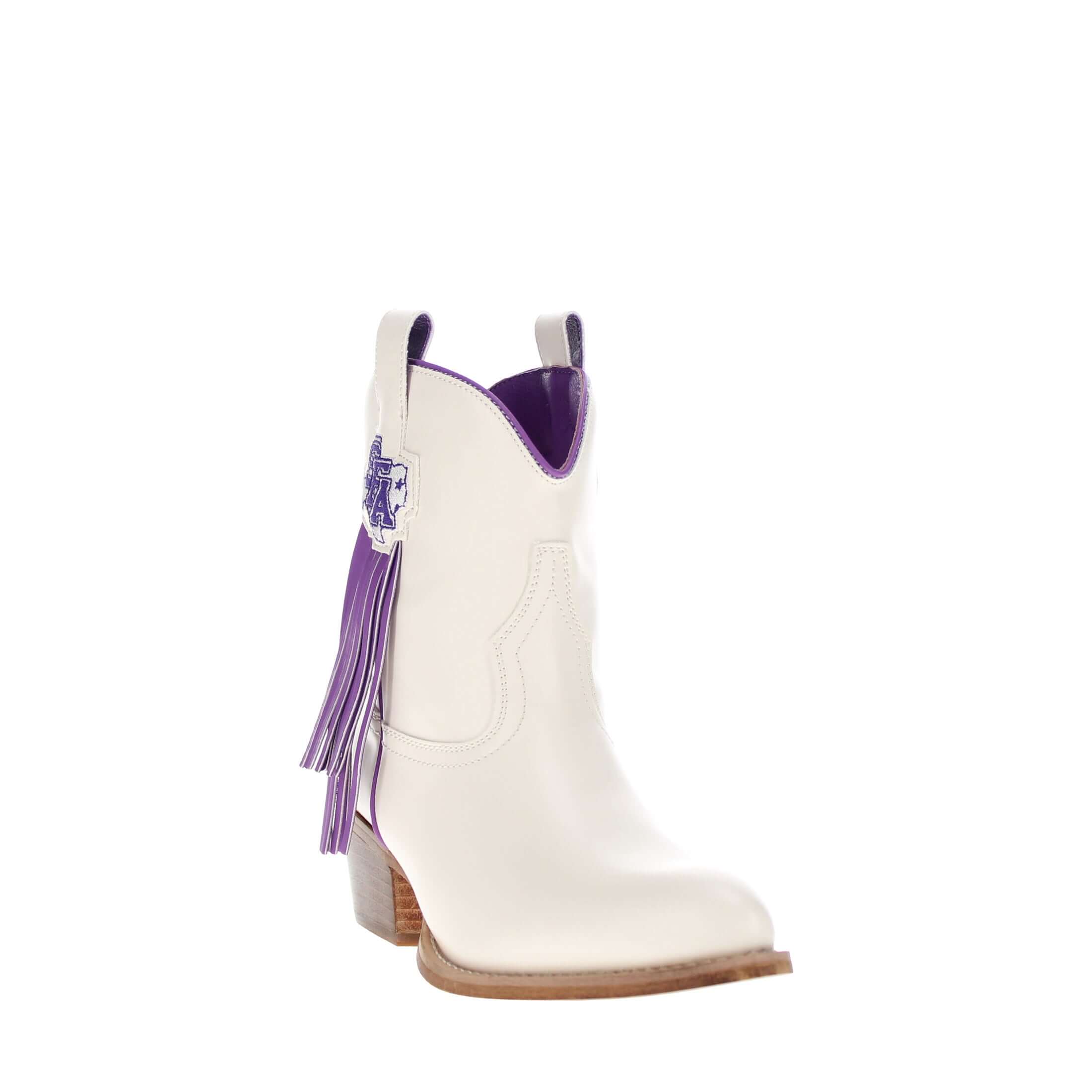 Women's SFASU Bone Fringe Bootie Lucy By V By Vaccari