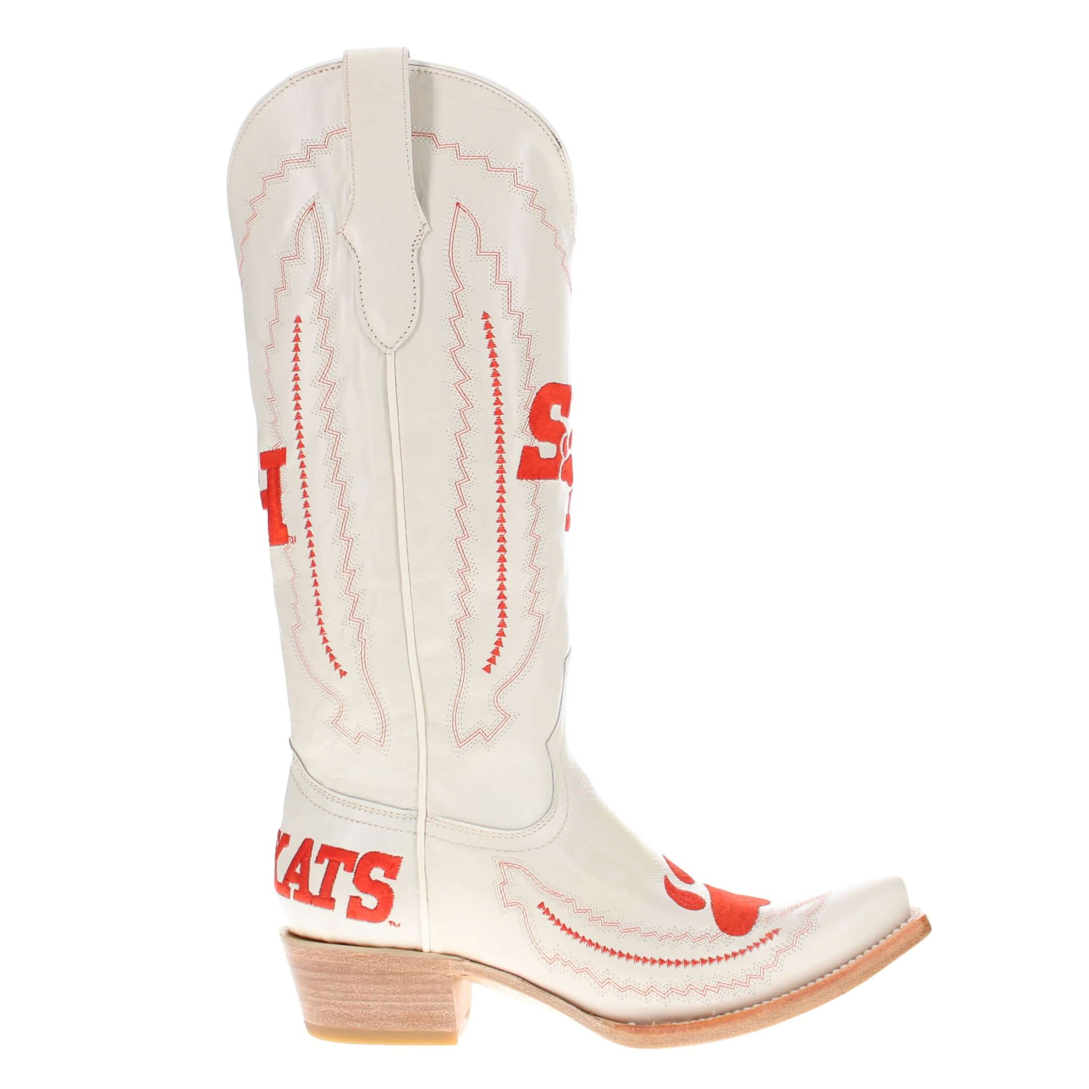 Women's Sam Houston State University Bone Snip Toe Cowgirl Boots Naomi by Vaccari
