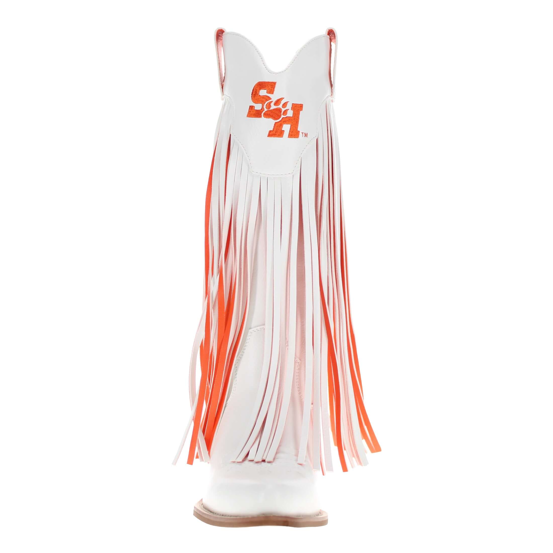 Sam Houston State University Kacey White Fringe Boot by V By Vaccari
