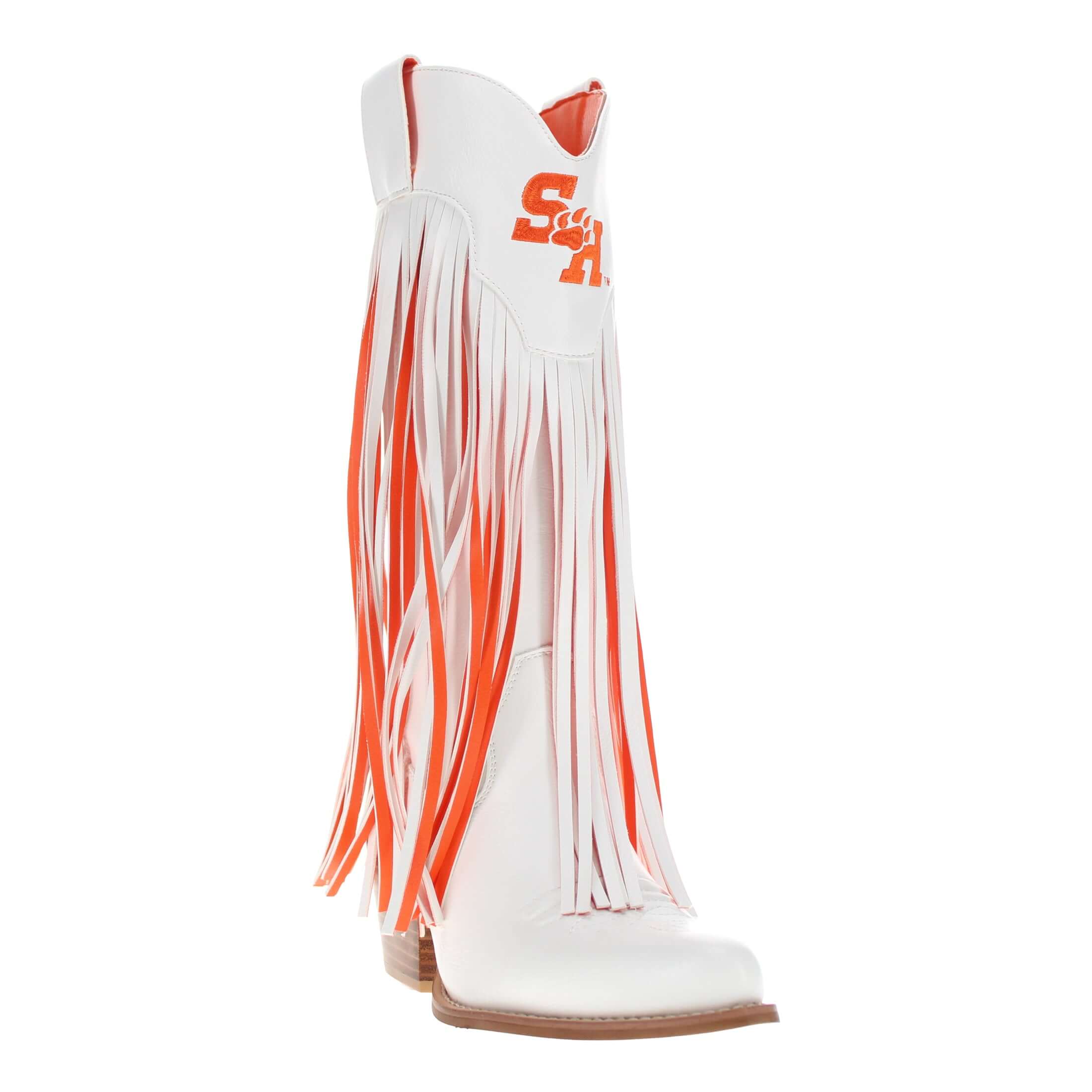 Sam Houston State University Kacey White Fringe Boot by V By Vaccari