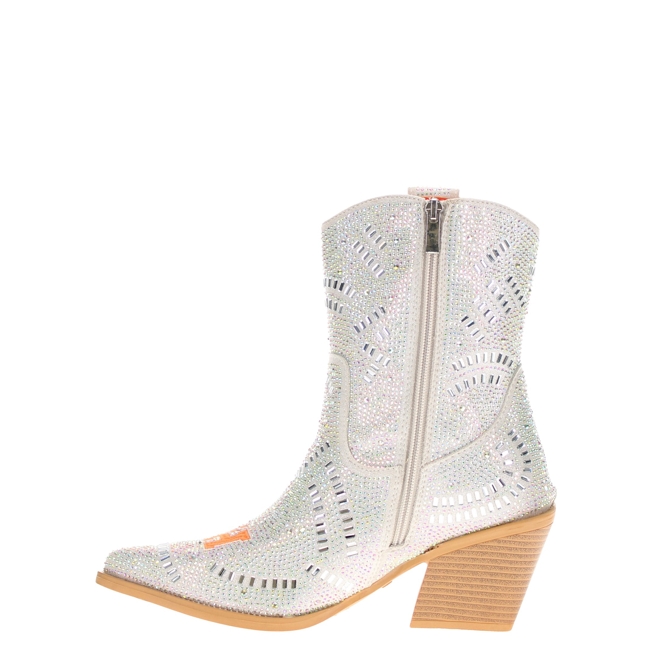 Women's Sam Houston State University Natural Bling Cowgirl Booties Jade by V by Vaccari