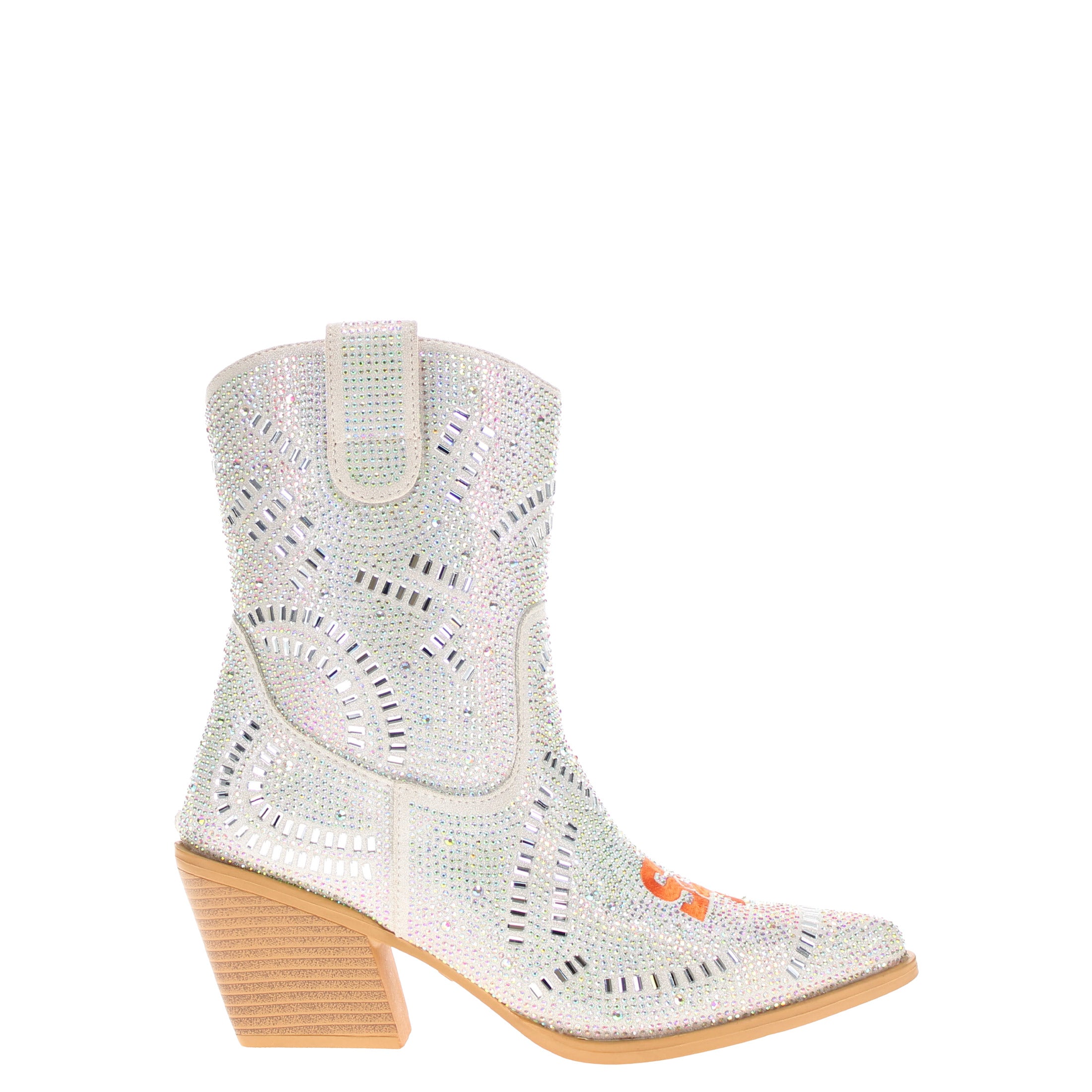 Women's Sam Houston State University Natural Bling Cowgirl Booties Jade by V by Vaccari