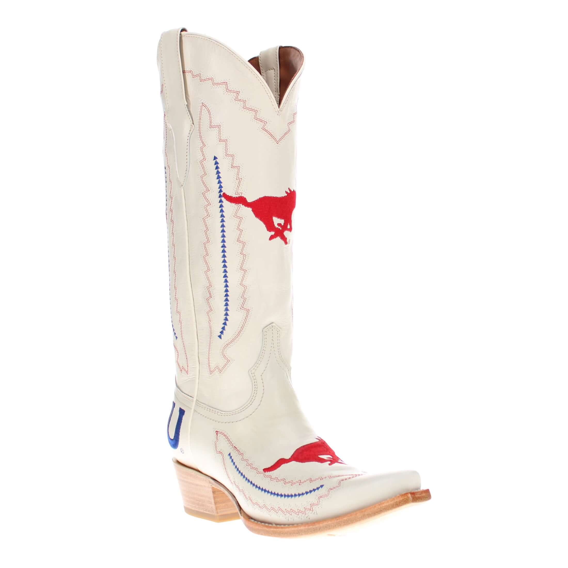 Women's SMU Bone Snip Toe Cowgirl Boots Naomi by Vaccari