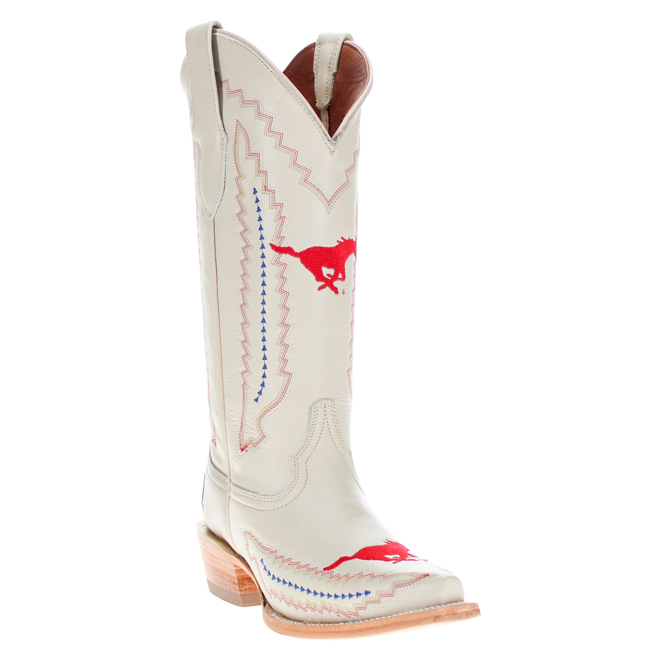 Women's SMU Bone Snip Toe Cowgirl Boots Naomi by Vaccari