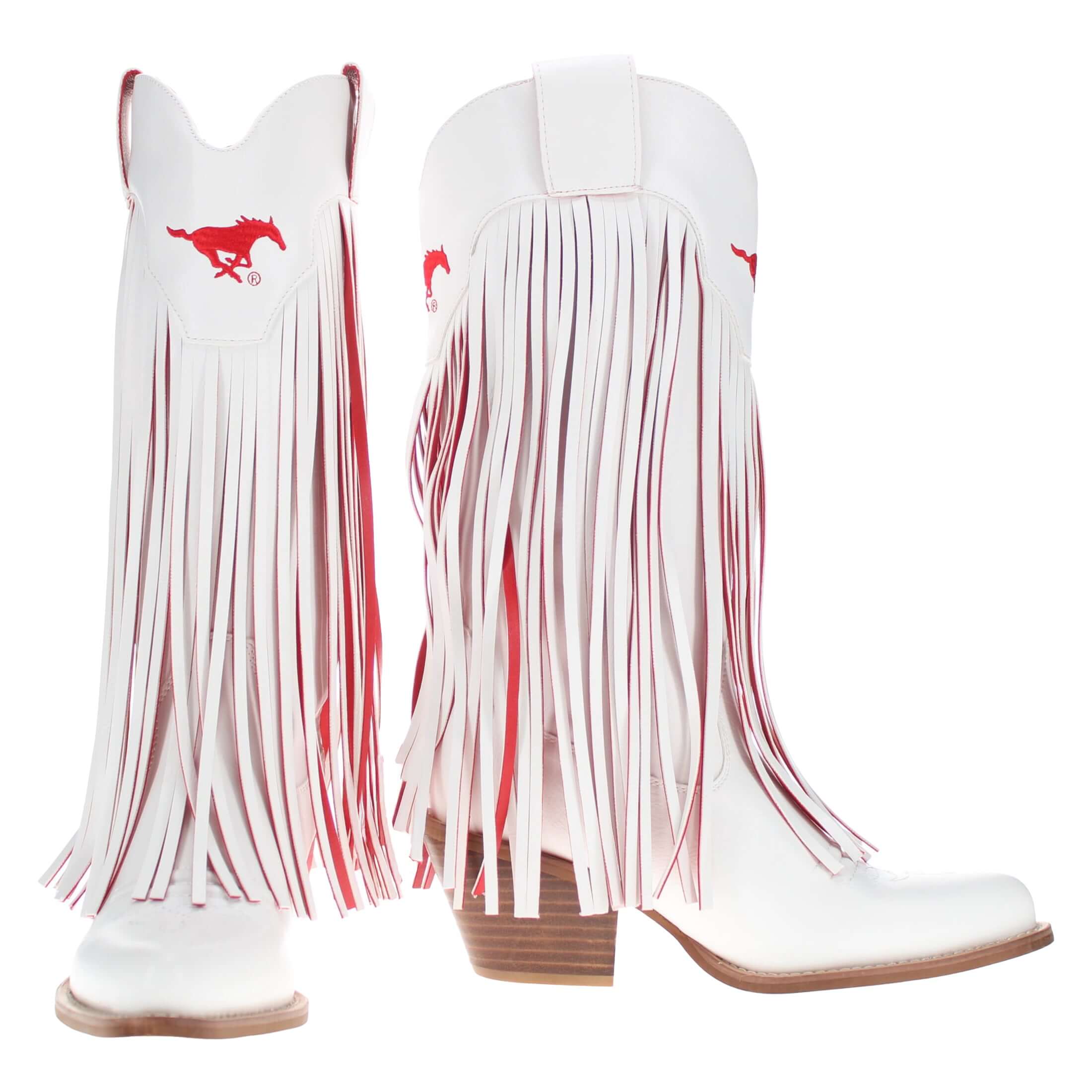 Southern Methodist University Kacey Fringe Boot by V By Vaccari