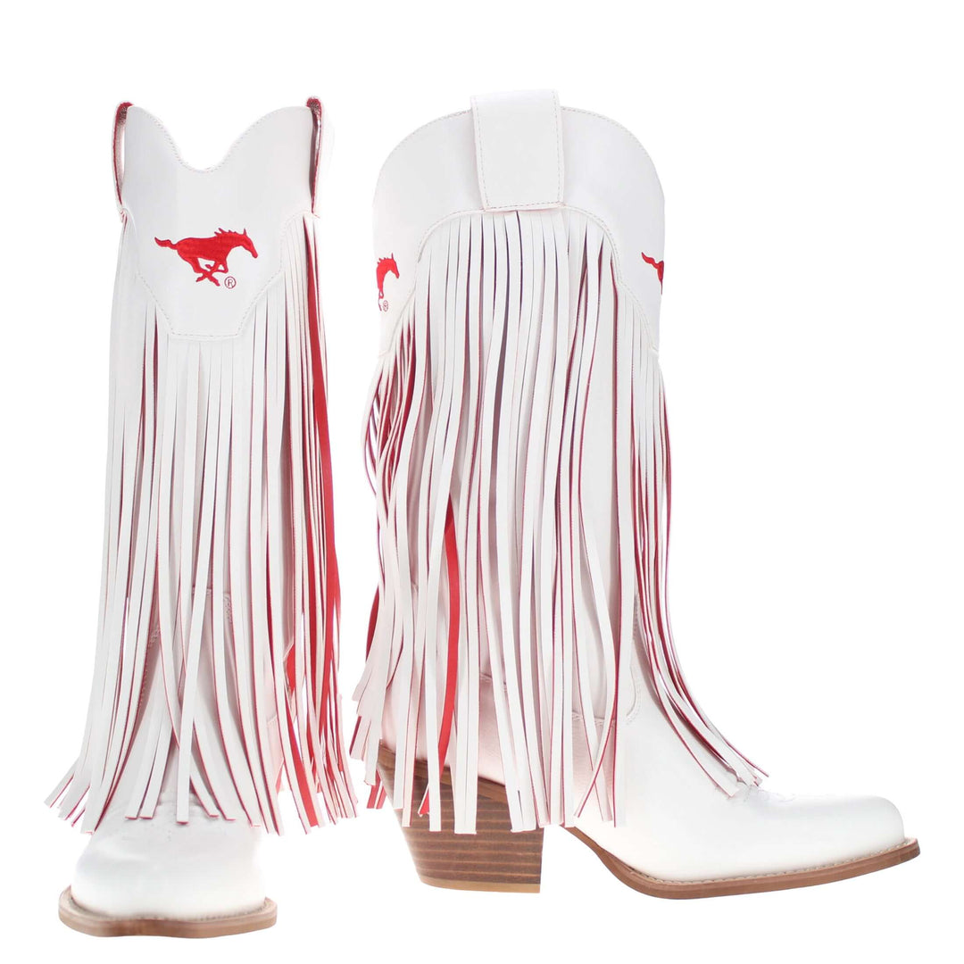Southern Methodist University Kacey Fringe Boot by V By Vaccari