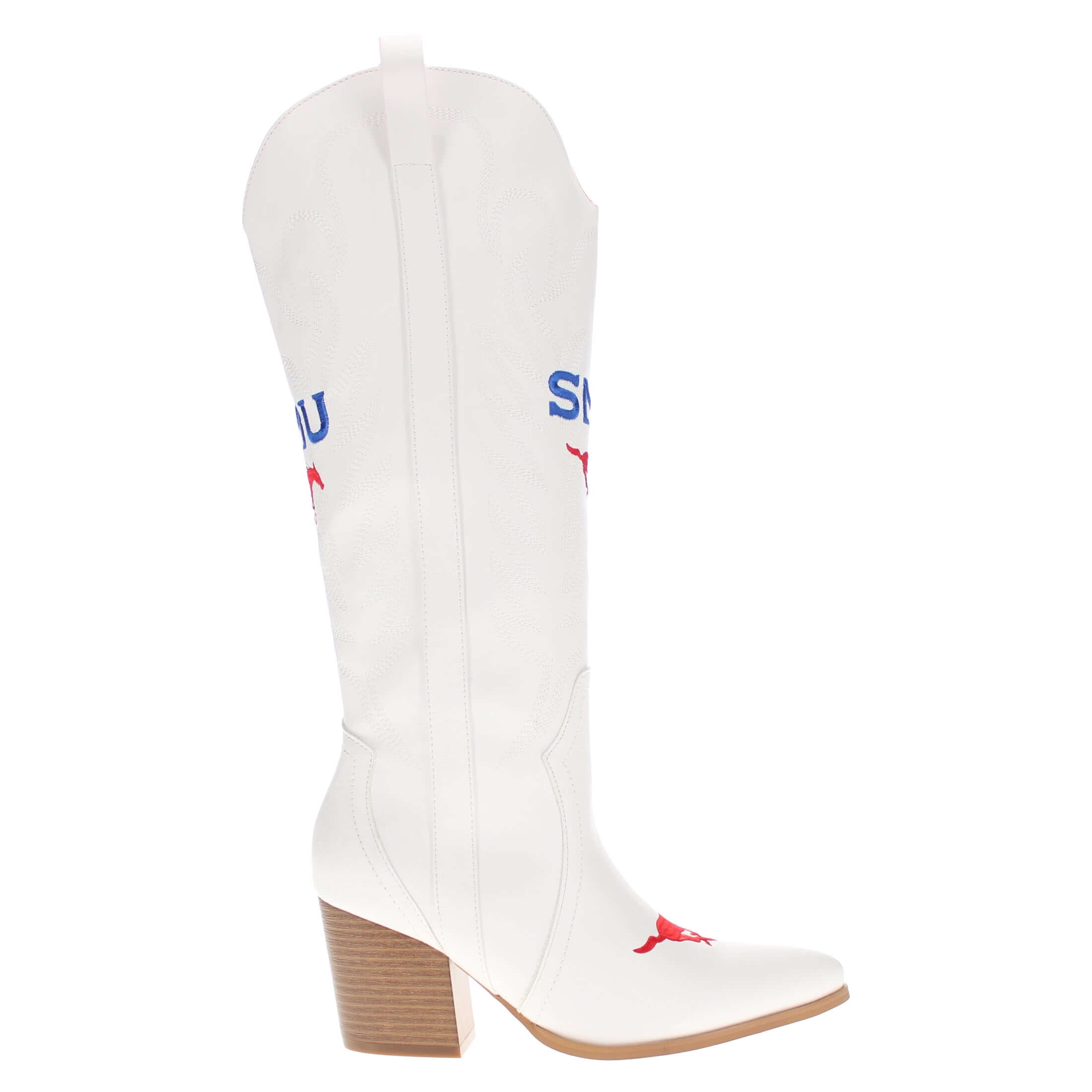 Southern Methodist University Blair Tall White Boot By V By Vaccari