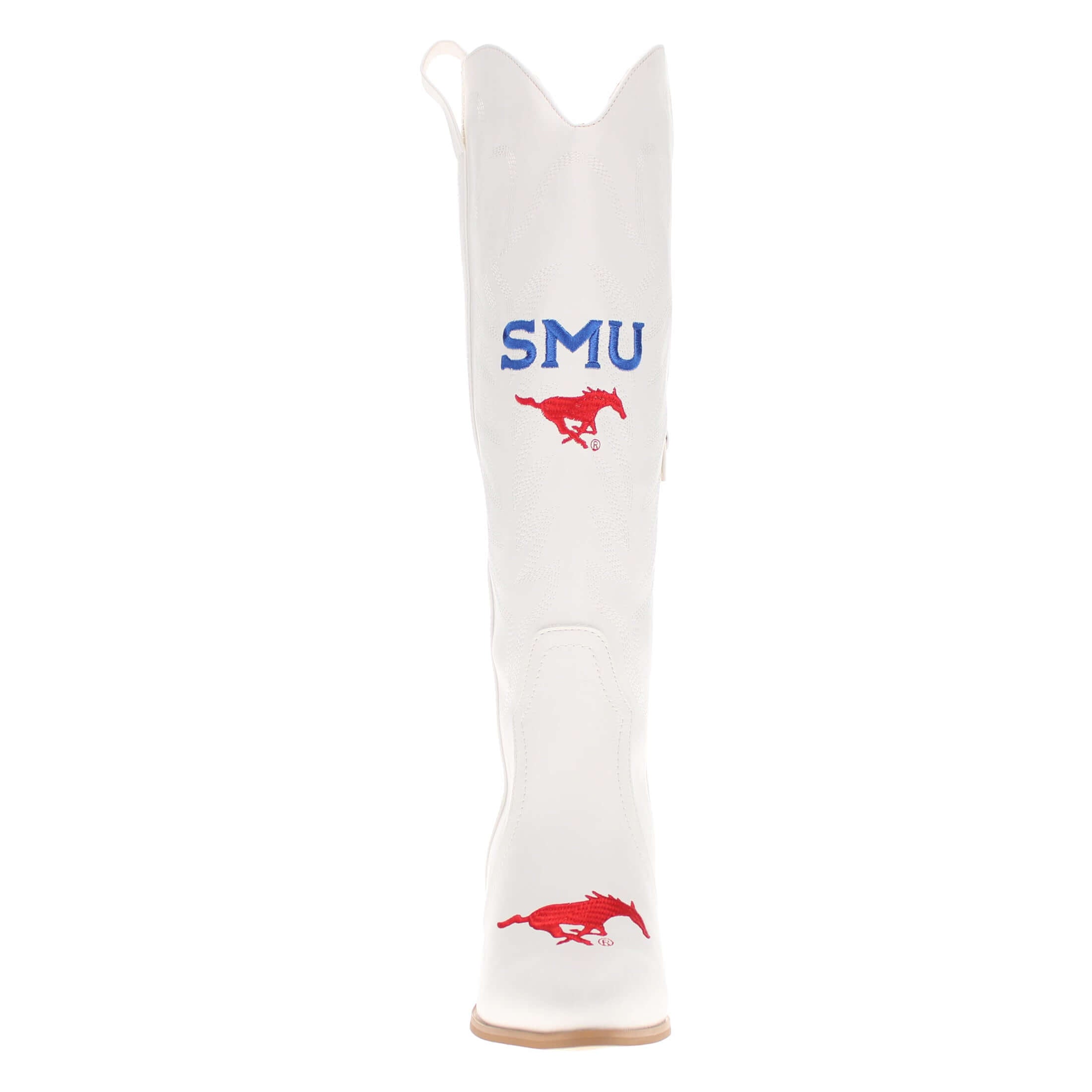 Southern Methodist University Blair Tall White Boot By V By Vaccari