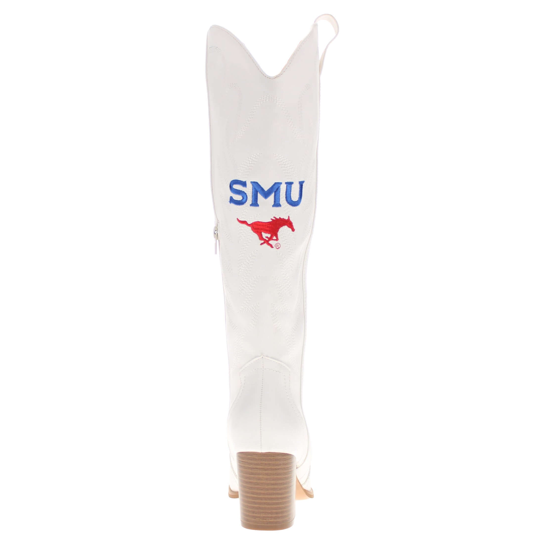 Southern Methodist University Blair Tall White Boot By V By Vaccari