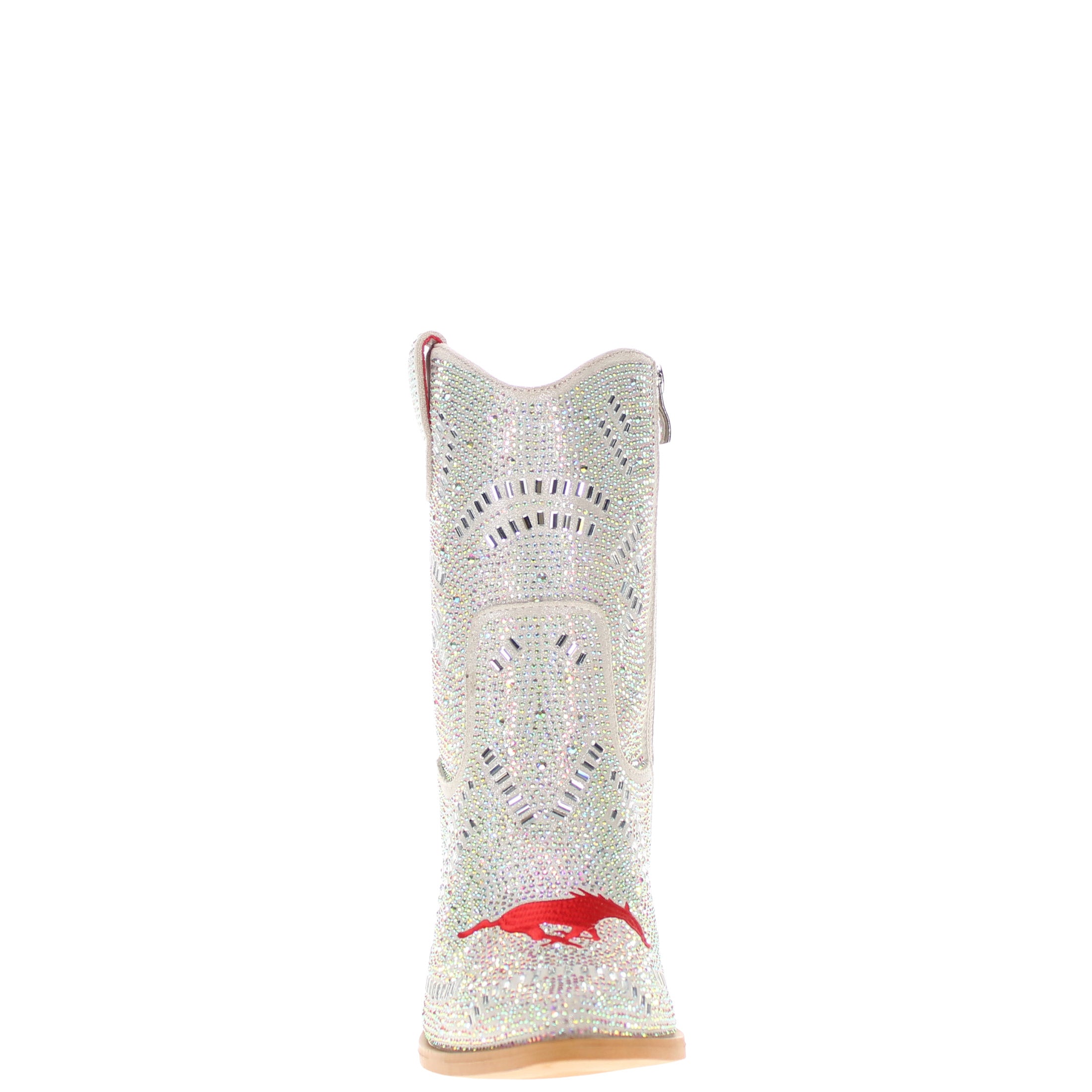 Women's SMU Natural Bling Cowgirl Booties Jade by V by Vaccari