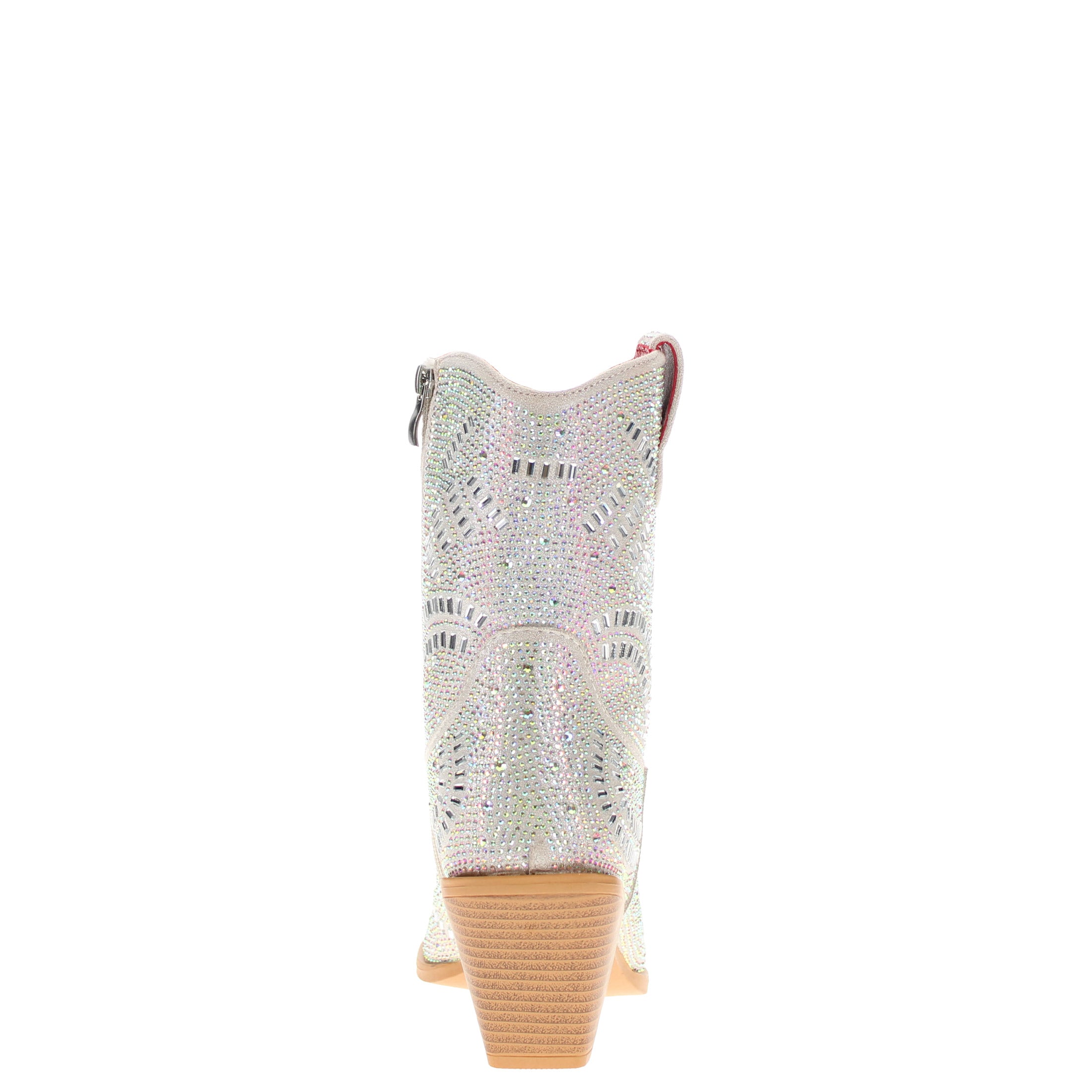 Women's SMU Natural Bling Cowgirl Booties Jade by V by Vaccari