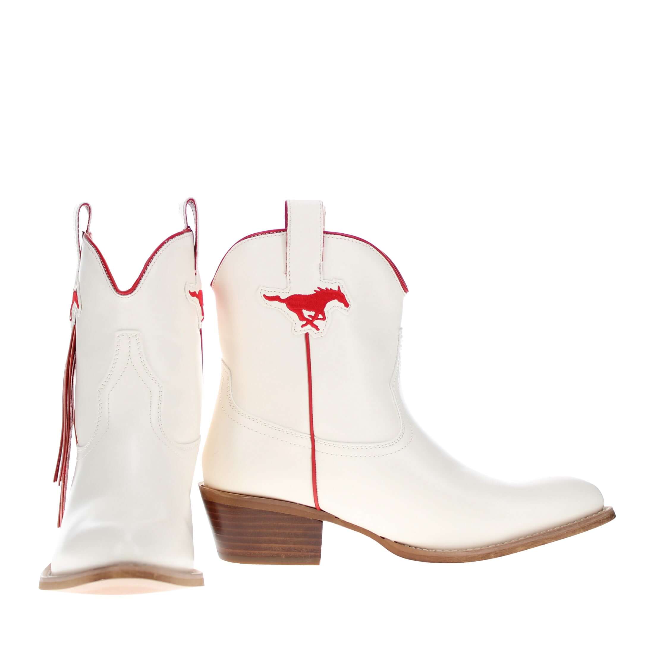 Women's SMU Bone Fringe Bootie Lucy By V By Vaccari