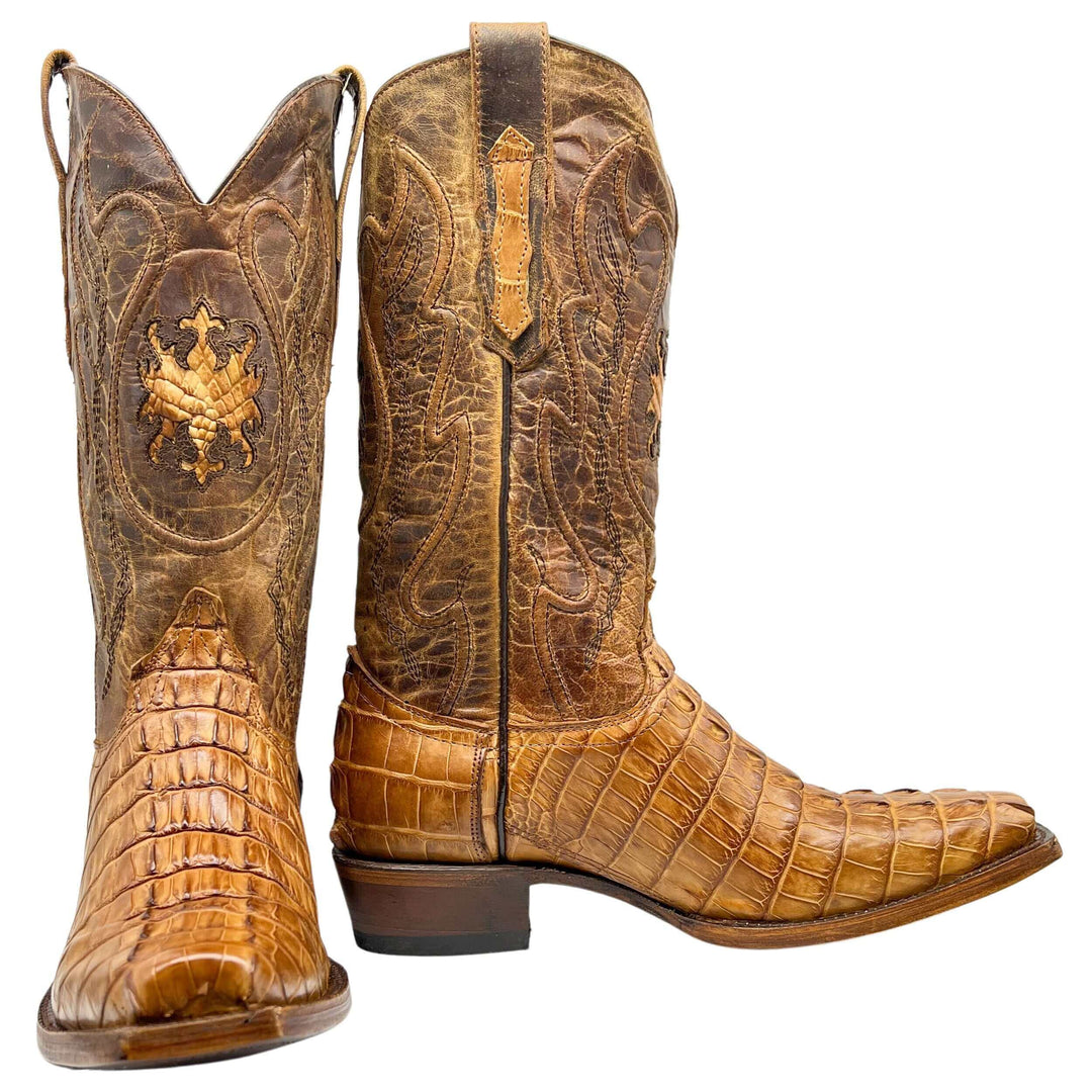 Tan alligator boots Clearance