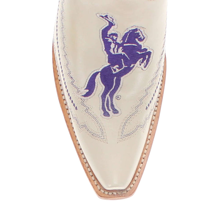 Women's Tarleton State University Bone Snip Toe Cowgirl Boots Naomi by Vaccari