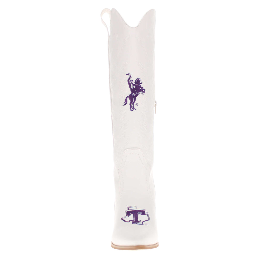 Tarleton State University Blair Tall White Boot By V By Vaccari