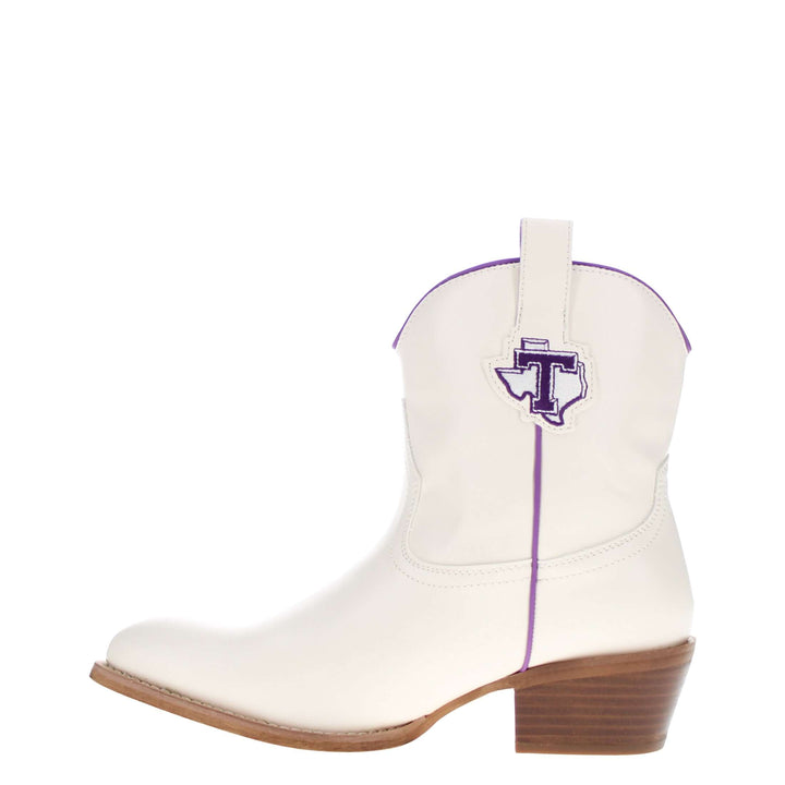 Women's Tarelton State University Bone Fringe Bootie Lucy By V By Vaccari