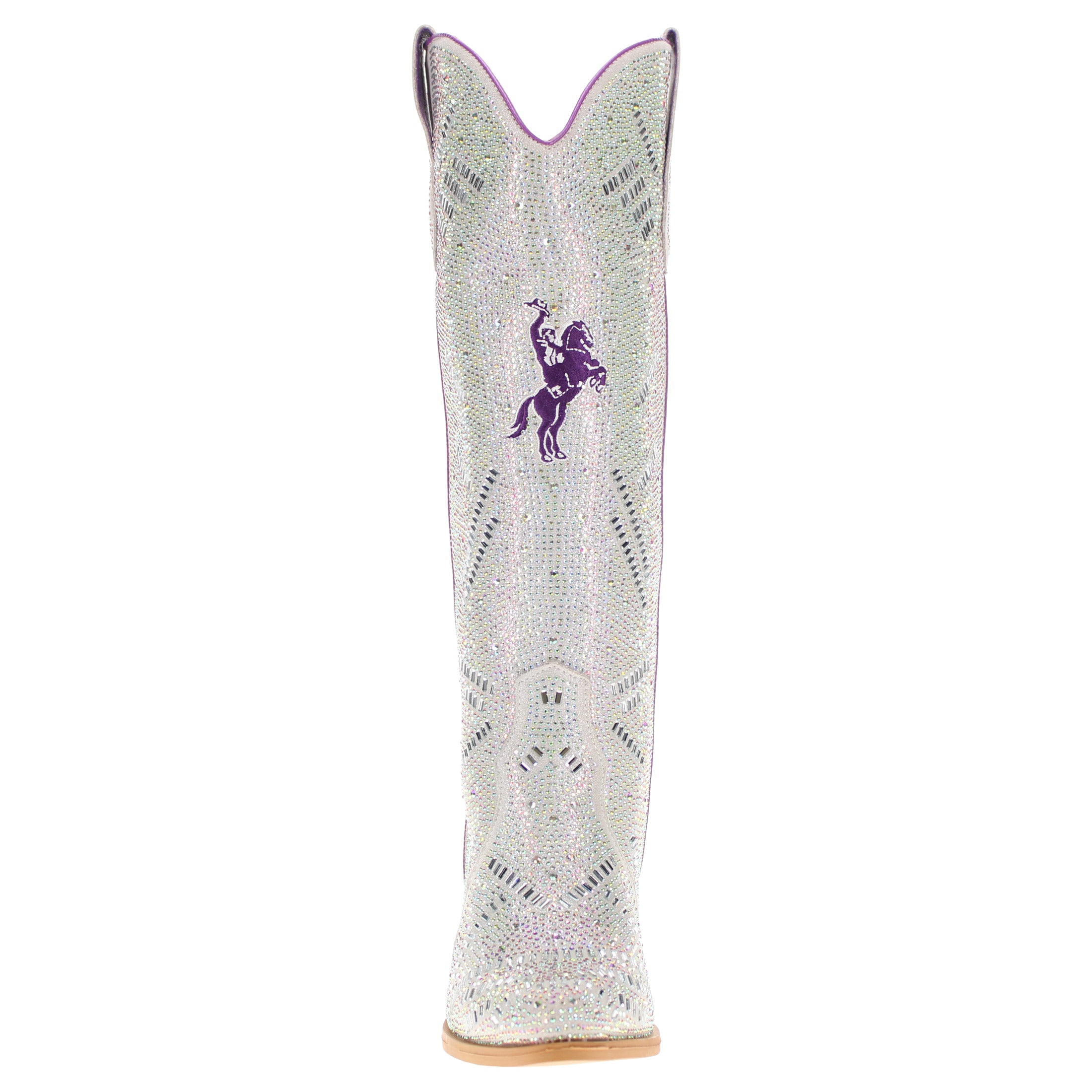Women's Tarleton State University Natural Tall Bling Cowgirl Boots Amber by V by Vaccari