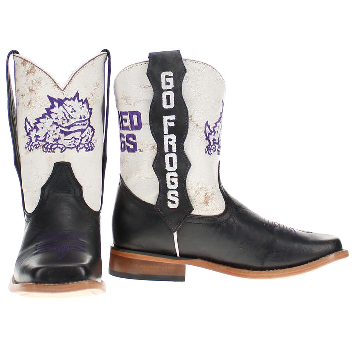 Kid's Dakota Texas Christian University Mascot Cowboy Boots by Vaccari