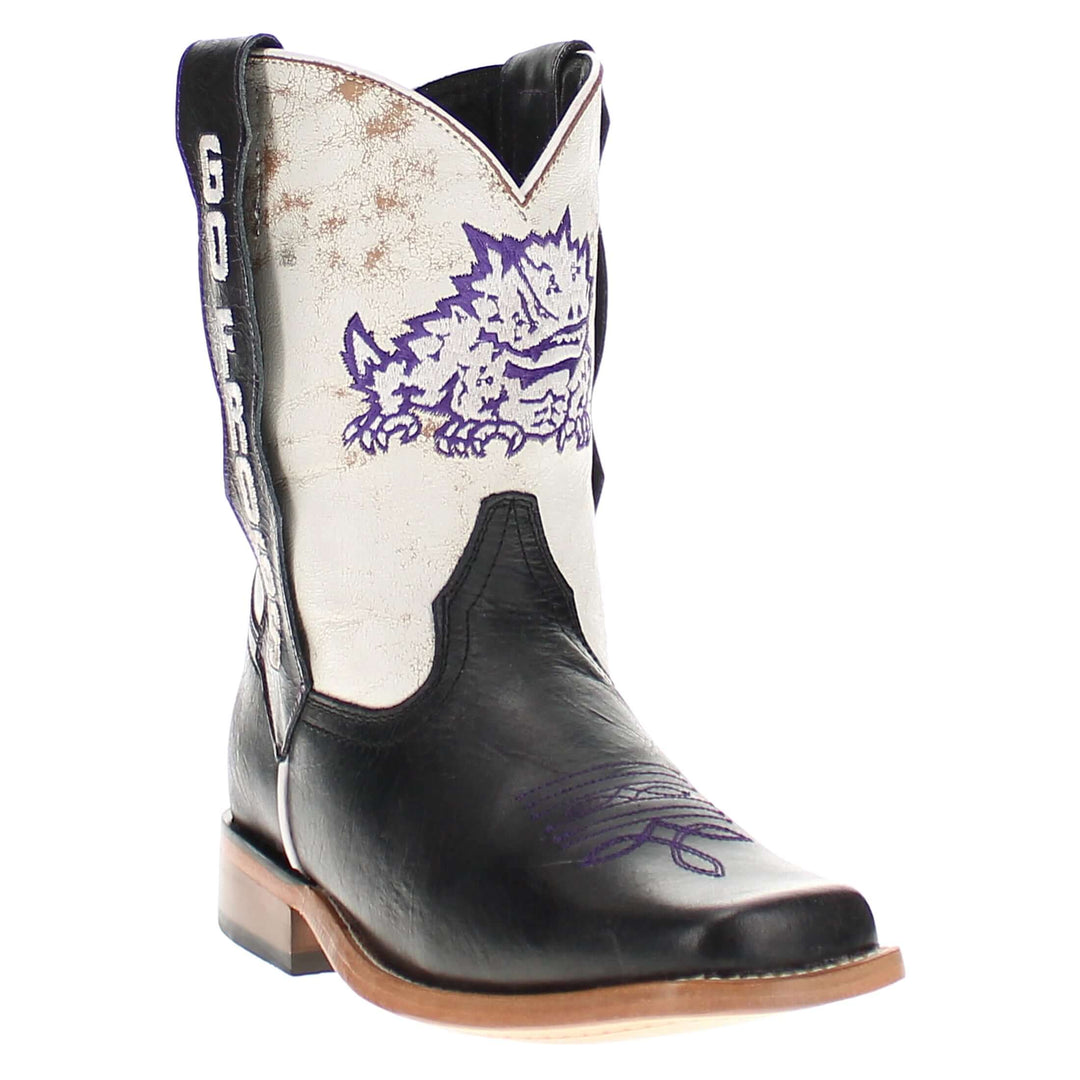 Kid's Dakota Texas Christian University Mascot Cowboy Boots by Vaccari