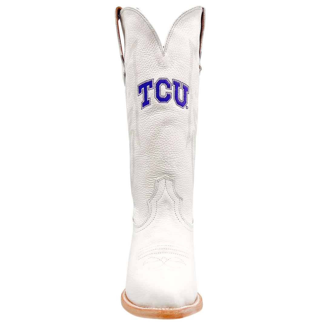 Women's TCU Less Than Perfect All White Pointed Toe Cowgirl Boots Leighton by Vaccari