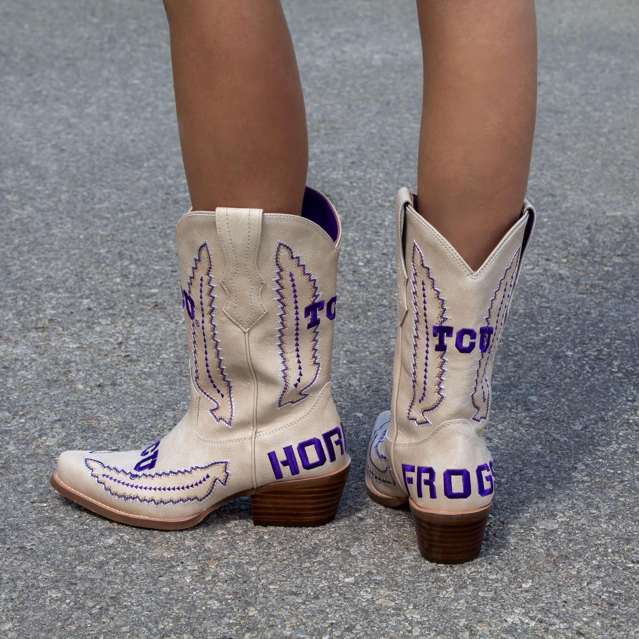 Texas Christian University Mimi Short Bone Boot By V By Vaccari