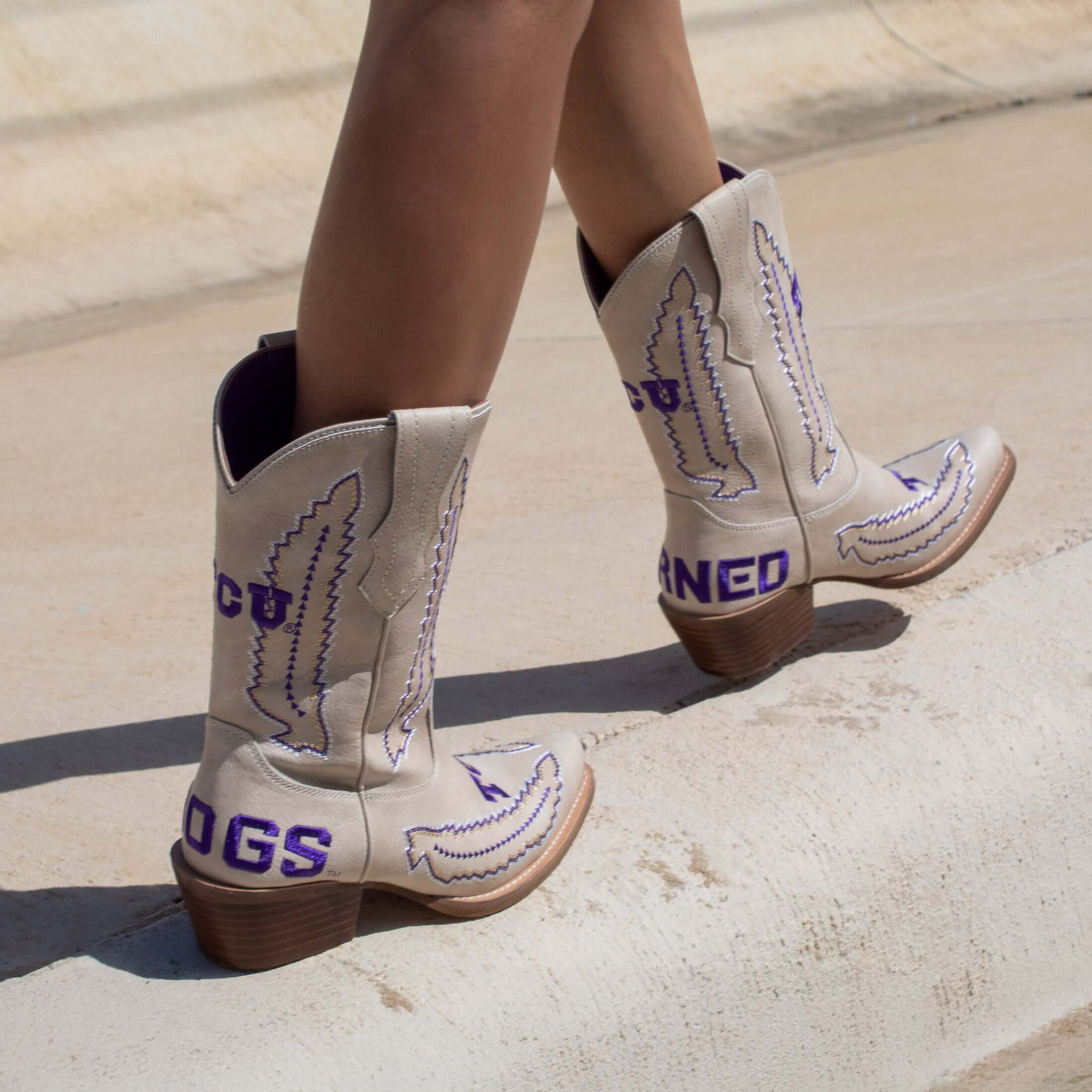 Texas Christian University Mimi Short Bone Boot By V By Vaccari