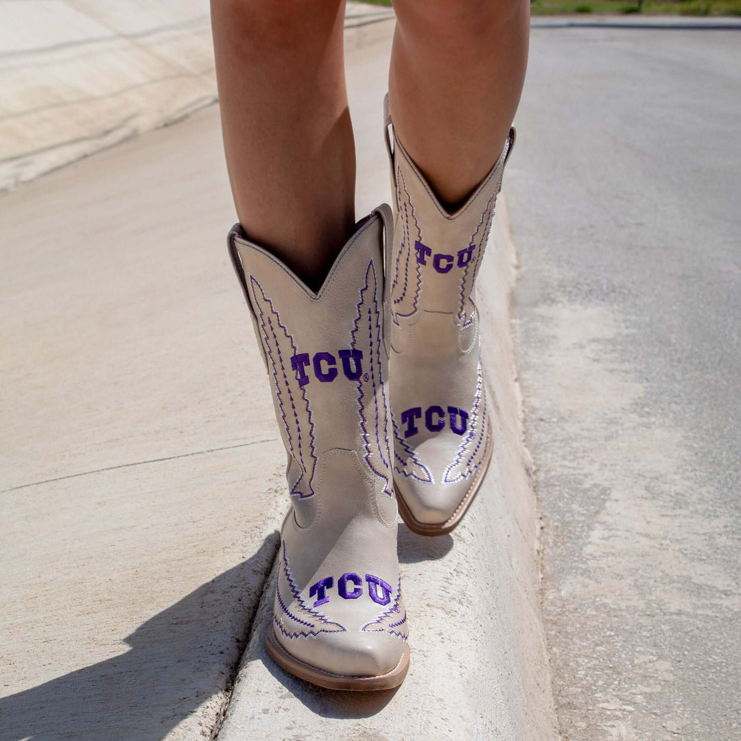 Texas Christian University Mimi Short Bone Boot By V By Vaccari