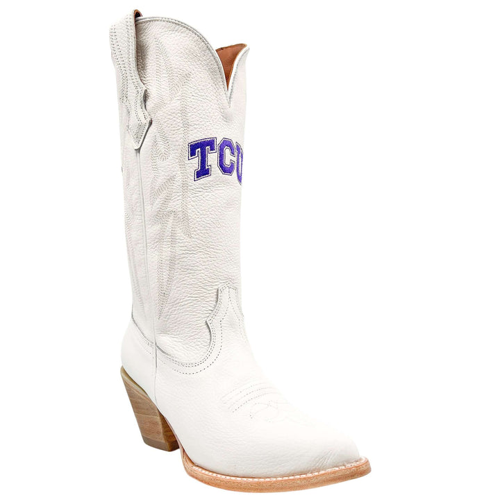 Women's TCU Less Than Perfect All White Pointed Toe Cowgirl Boots Leighton by Vaccari