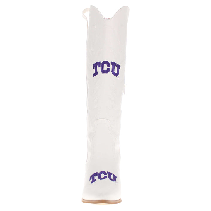Texas Christian University Blair Tall White Boot By V By Vaccari
