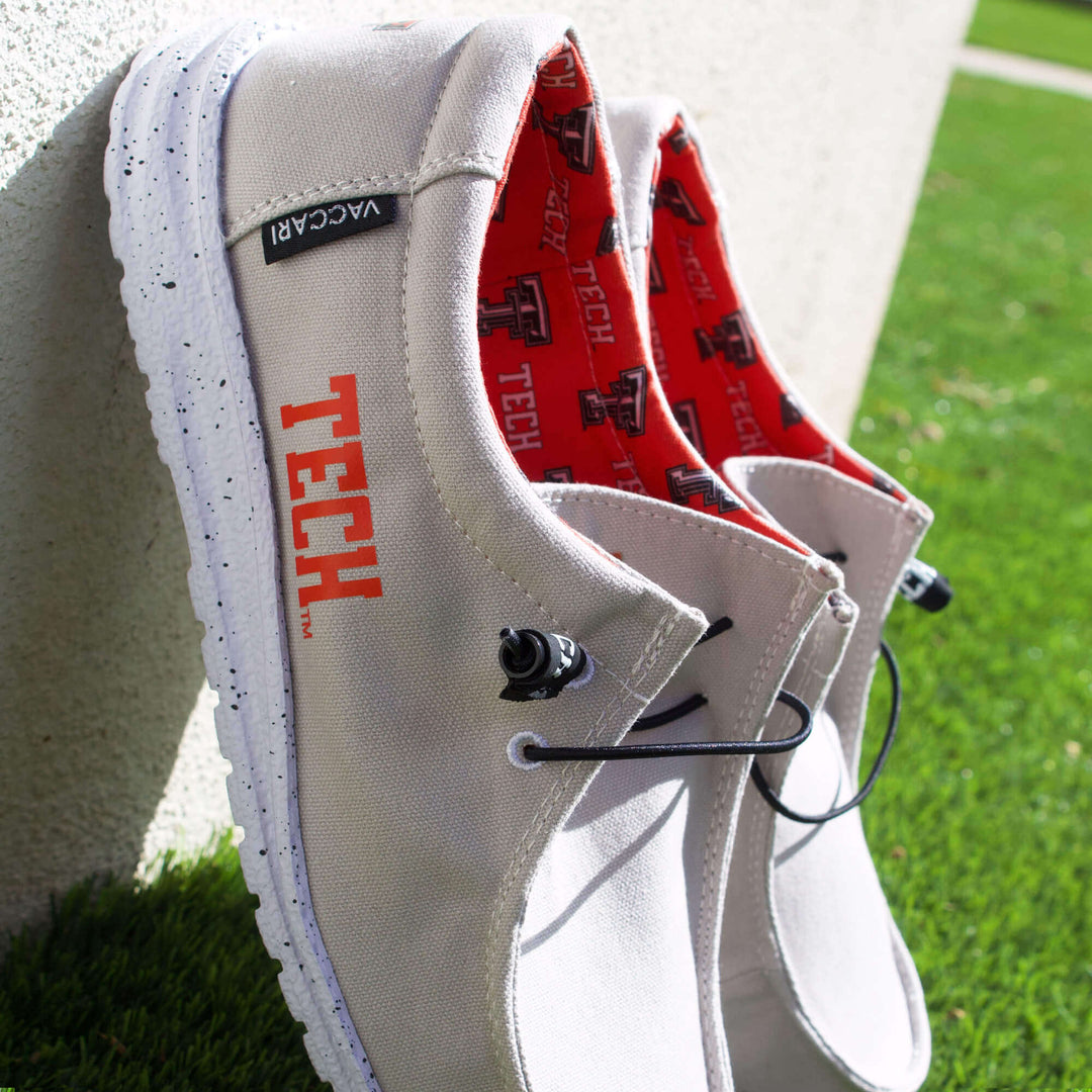 Men's Texas Tech University Red Raiders Grey Canvas Shoes by Vaccari