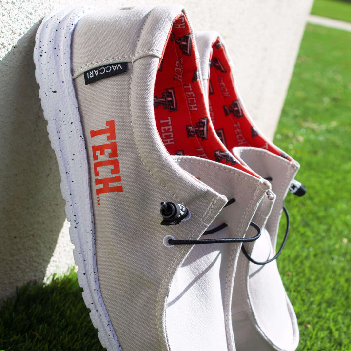 Men's Texas Tech University Red Raiders Grey Canvas Shoes by Vaccari