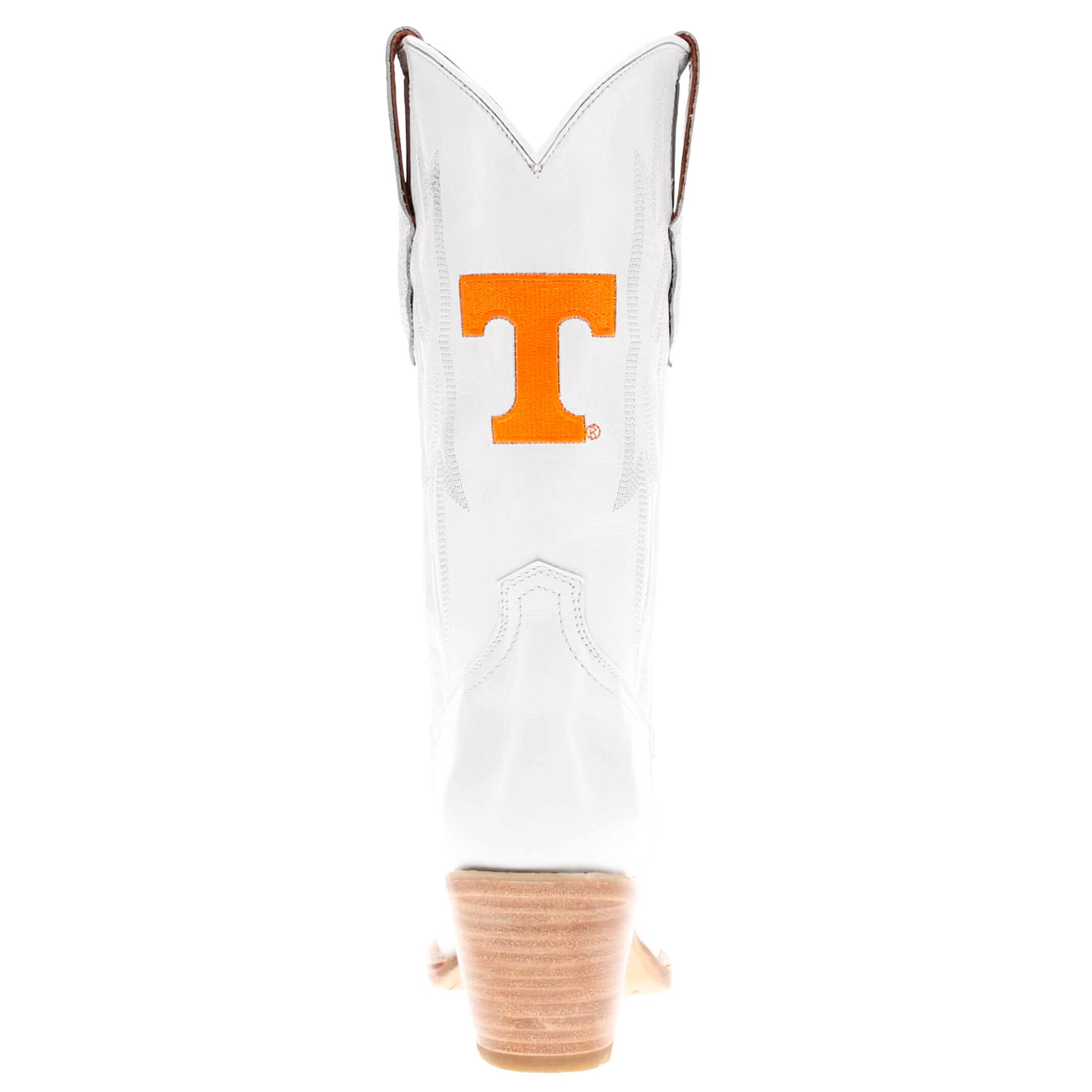 Women's University of Tennessee All White Pointed Toe Cowgirl Boots Leighton Vaccari University