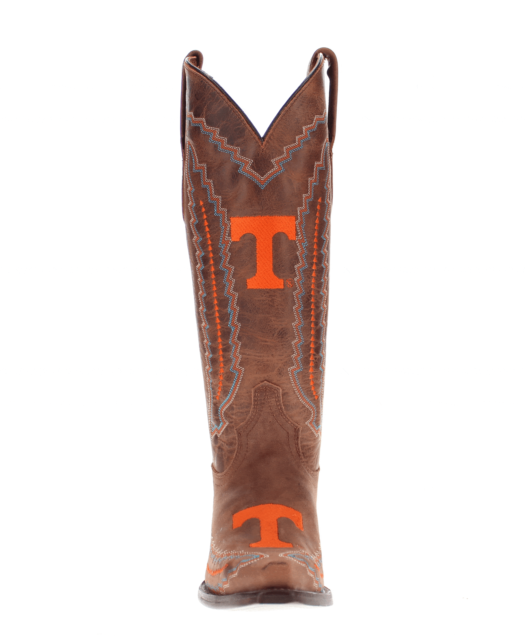 Women's Universtiy of Tennessee Volunteers Cowgirl Boots | Brown Snip Toe Boots | Officially Licensed | Naomi