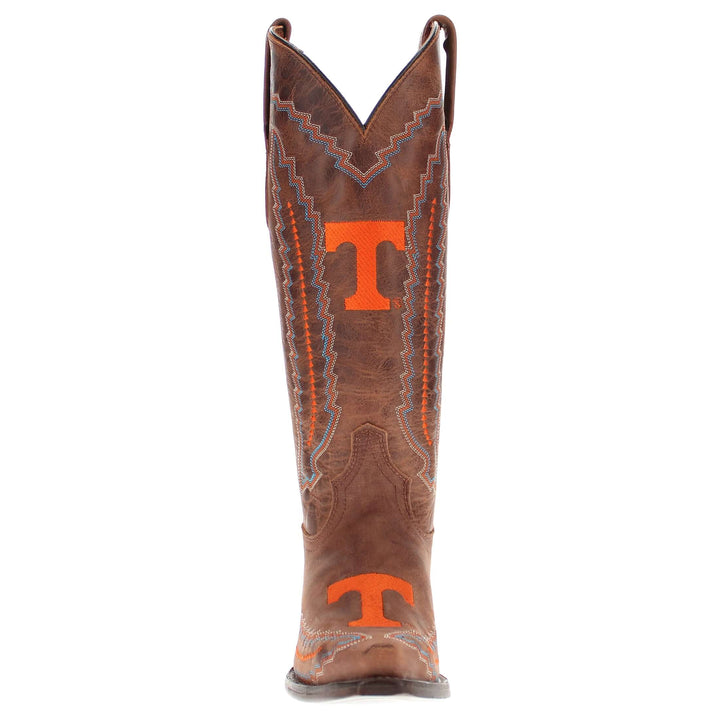 Women's Universtiy of Tennessee Volunteers Cowgirl Boots | Brown Snip Toe Boots | Officially Licensed | Naomi