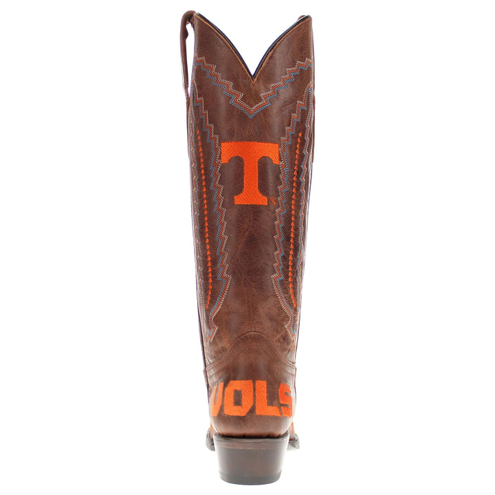 Women's Universtiy of Tennessee Volunteers Cowgirl Boots | Brown Snip Toe Boots | Officially Licensed | Naomi