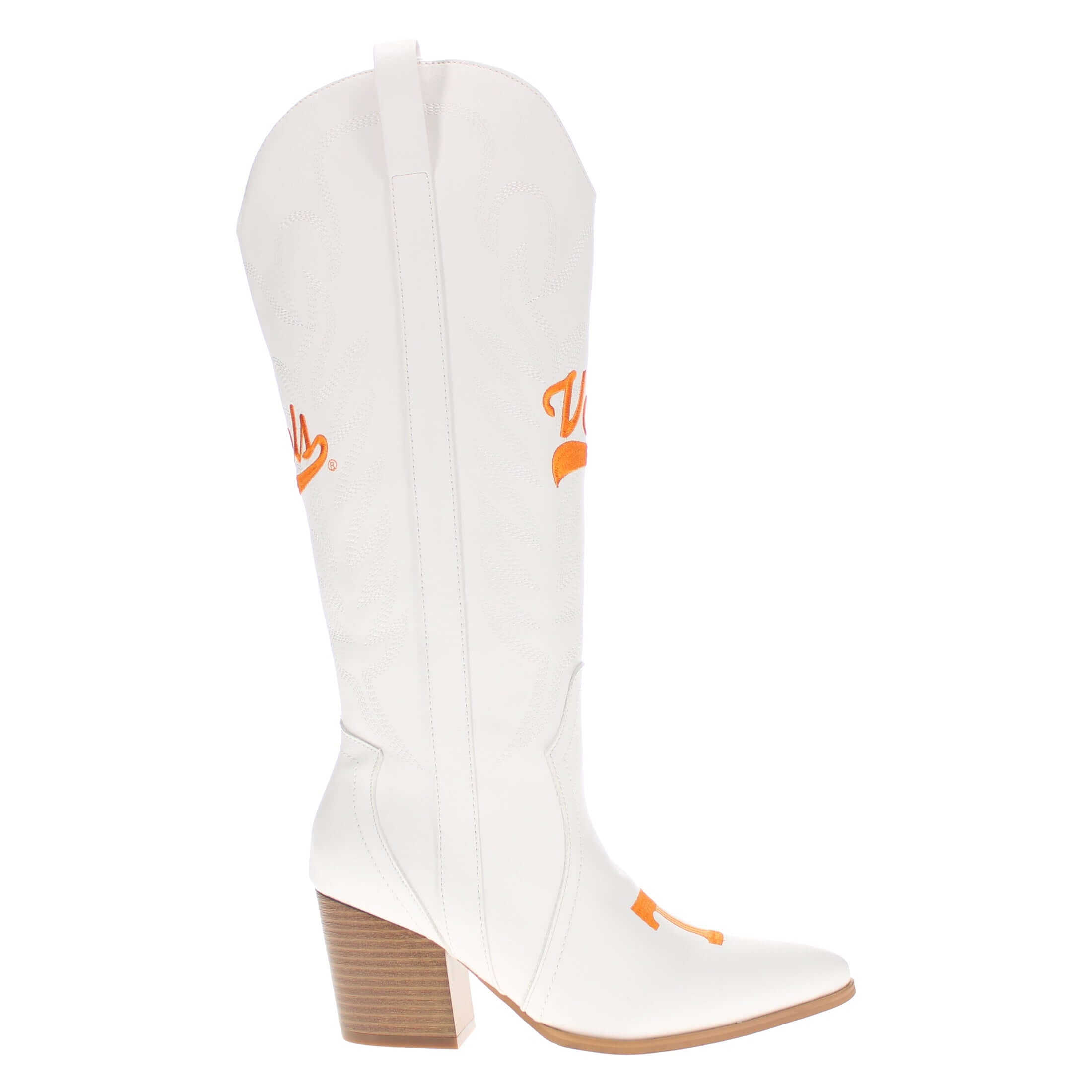 University of Tennessee Blair Tall White Boot By V By Vaccari