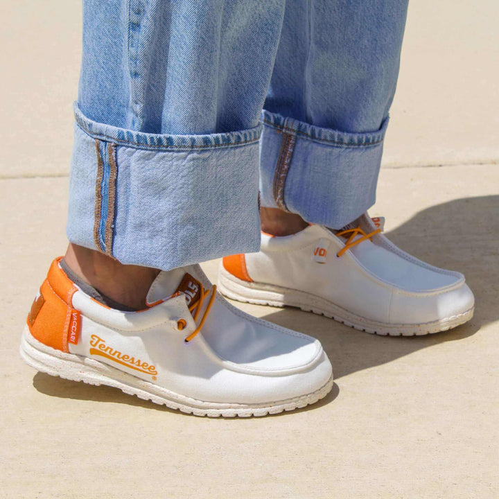 Women's University of Tennessee Off White Canvas Shoes Vols by Vaccari