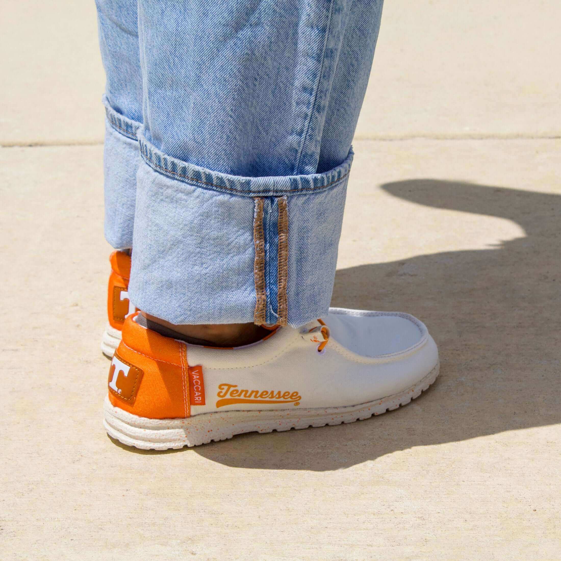 Women's University of Tennessee Off White Canvas Shoes Vols by Vaccari