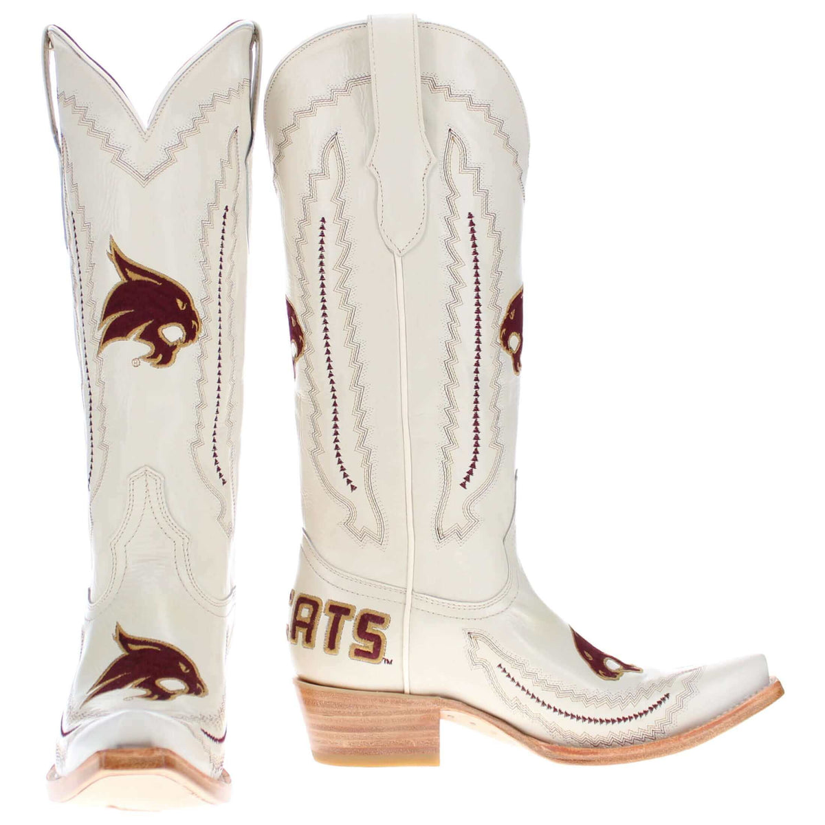 Women's Texas State University Bone Cowgirl Boots | Vaccari