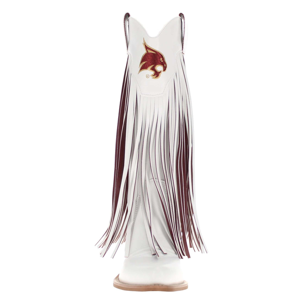 Texas State University Kacey White Fringe Boot By V By Vaccari