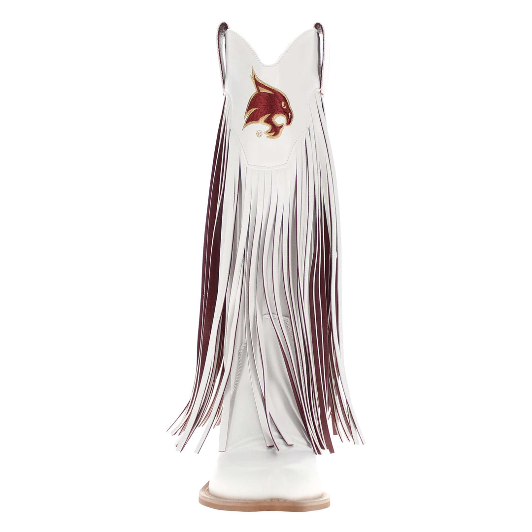 Texas State University Kacey White Fringe Boot By V By Vaccari
