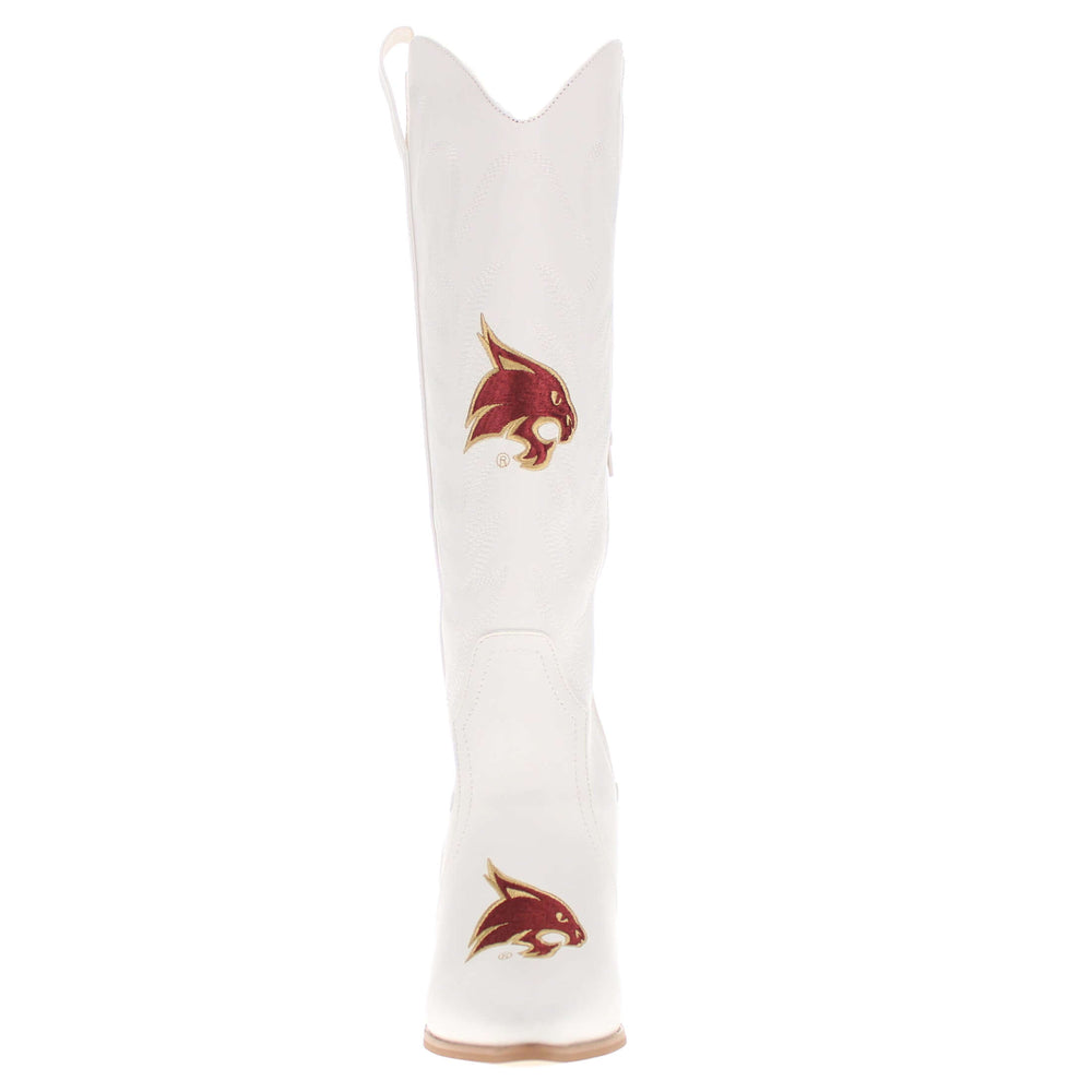 Texas State University Blair Tall White Boot By V By Vaccari