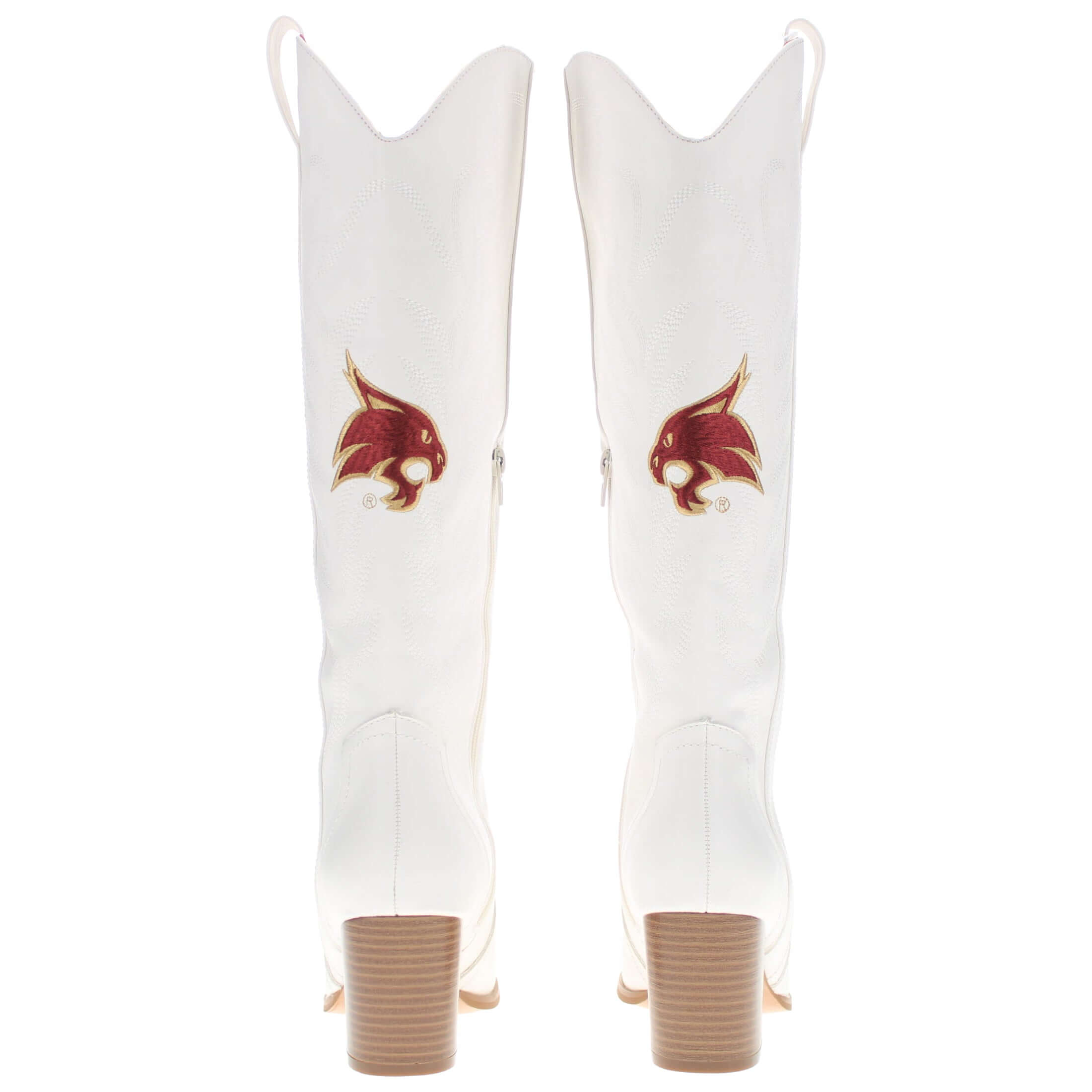 Texas State University Blair Tall White Boot By V By Vaccari