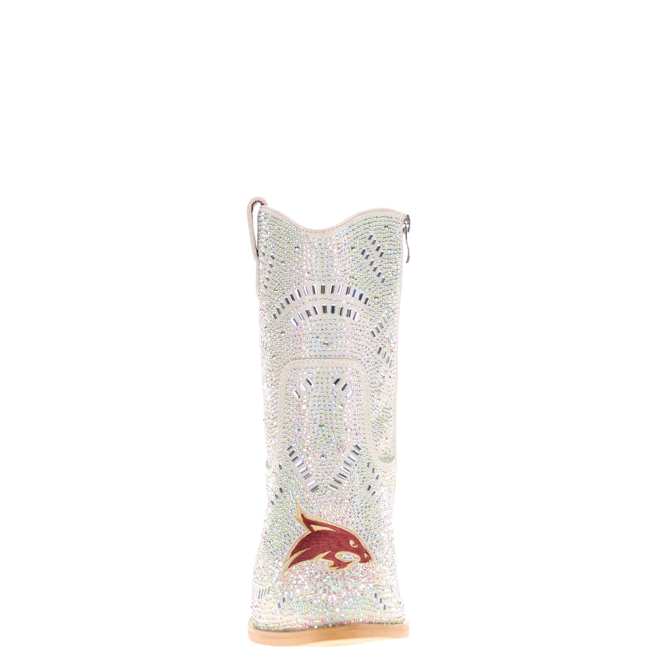 Women's Texas State University Natural Bling Cowgirl Booties Jade by V by Vaccari