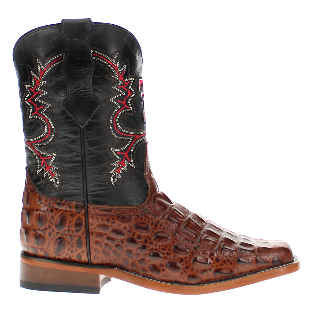 Kid's Hudson Texas Tech University Alligator Print Boots by Vaccari