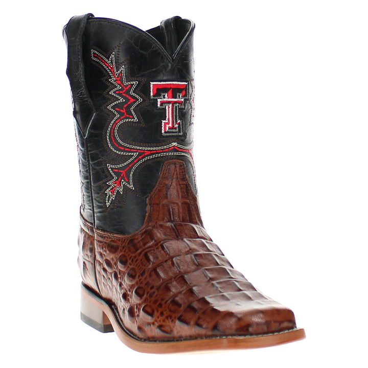 Kid's Hudson Texas Tech University Alligator Print Boots by Vaccari