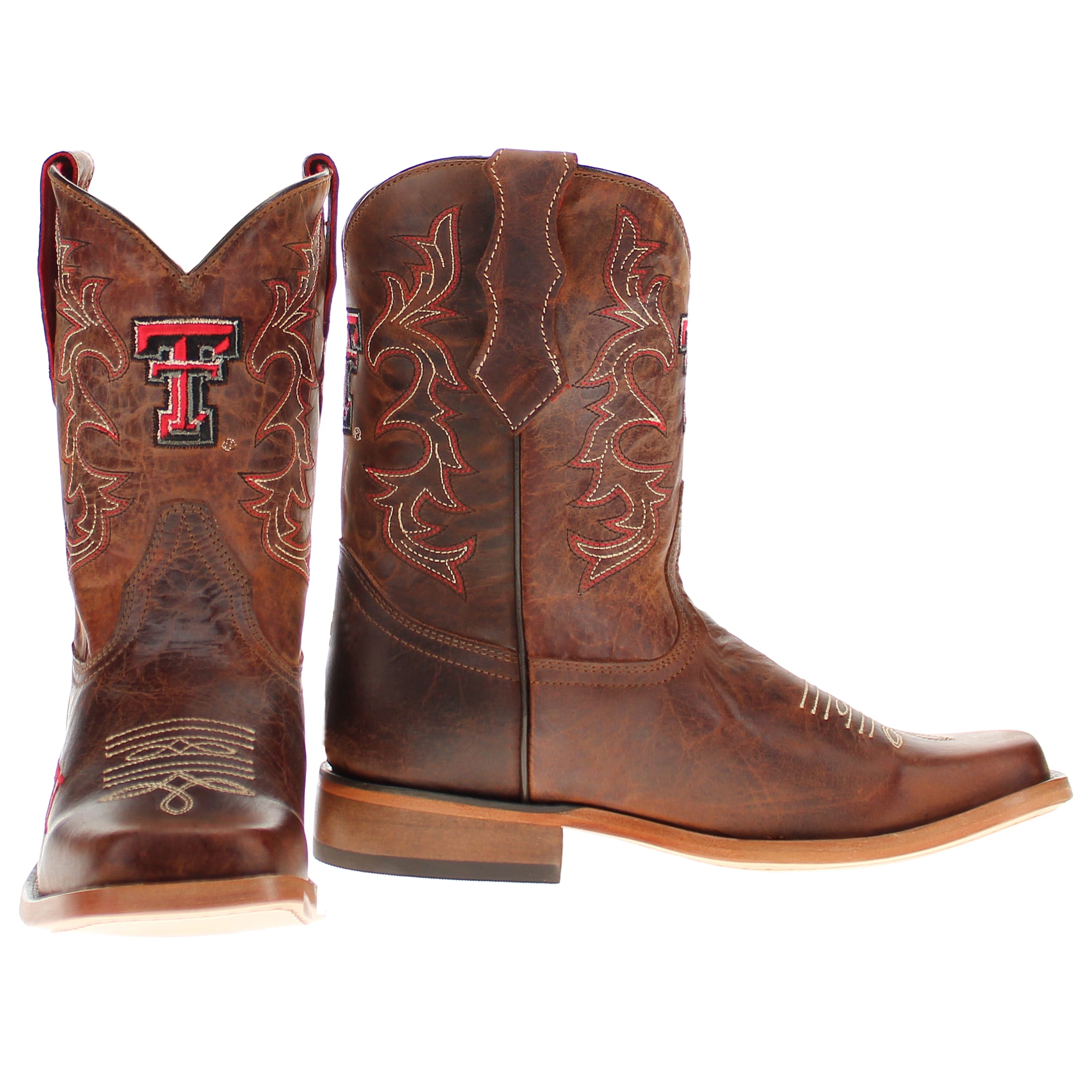 Kid's Blake Texas Tech university Brown Cowboy Boots by Vaccari