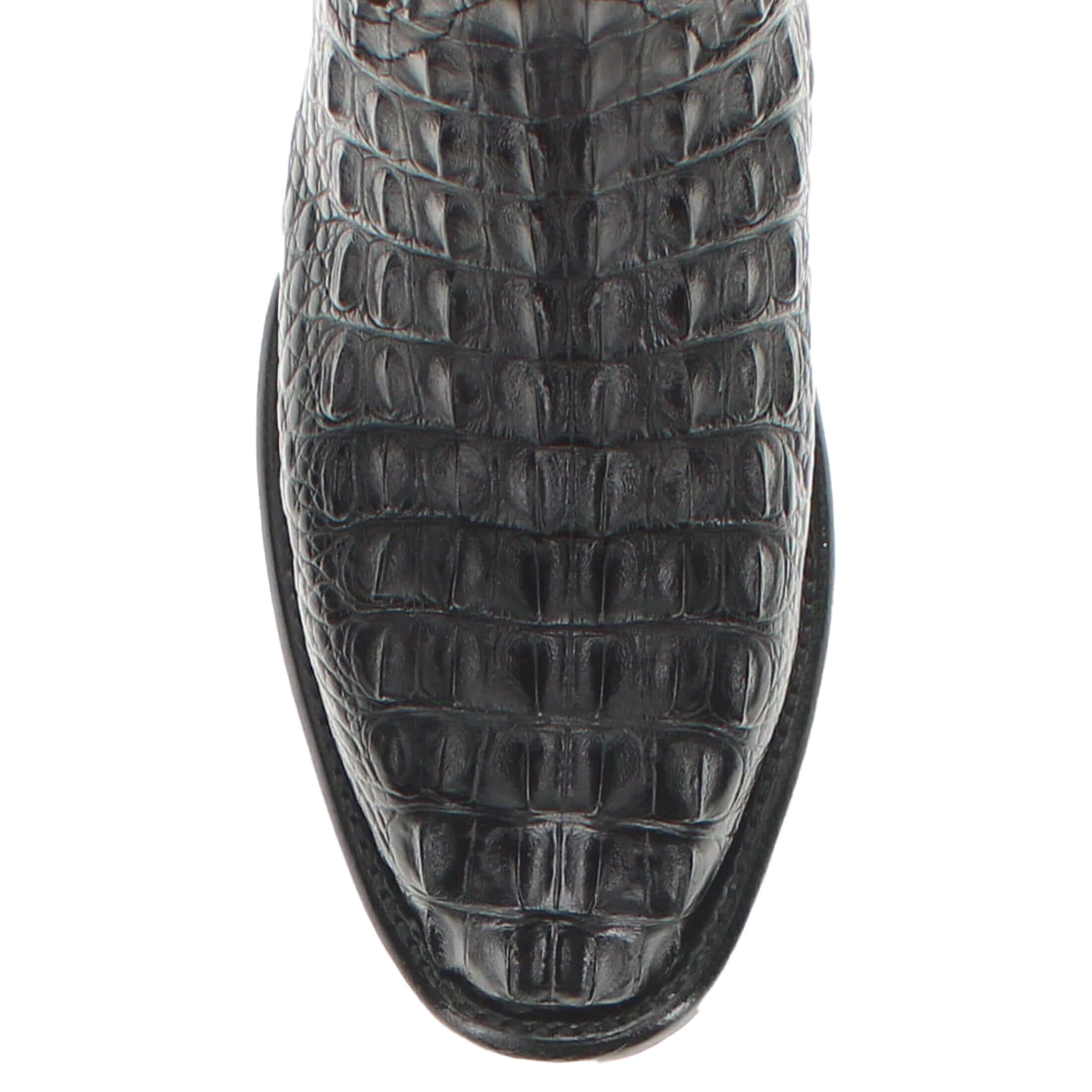 Men's Texas Tech University Red Raiders Black Hornback American Alligator Cowboy Boots David by Vaccari #select-a-toe_round