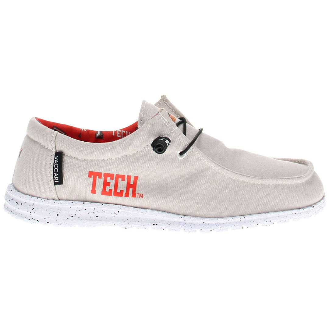 Men's Texas Tech University Red Raiders Grey Canvas Shoes by Vaccari