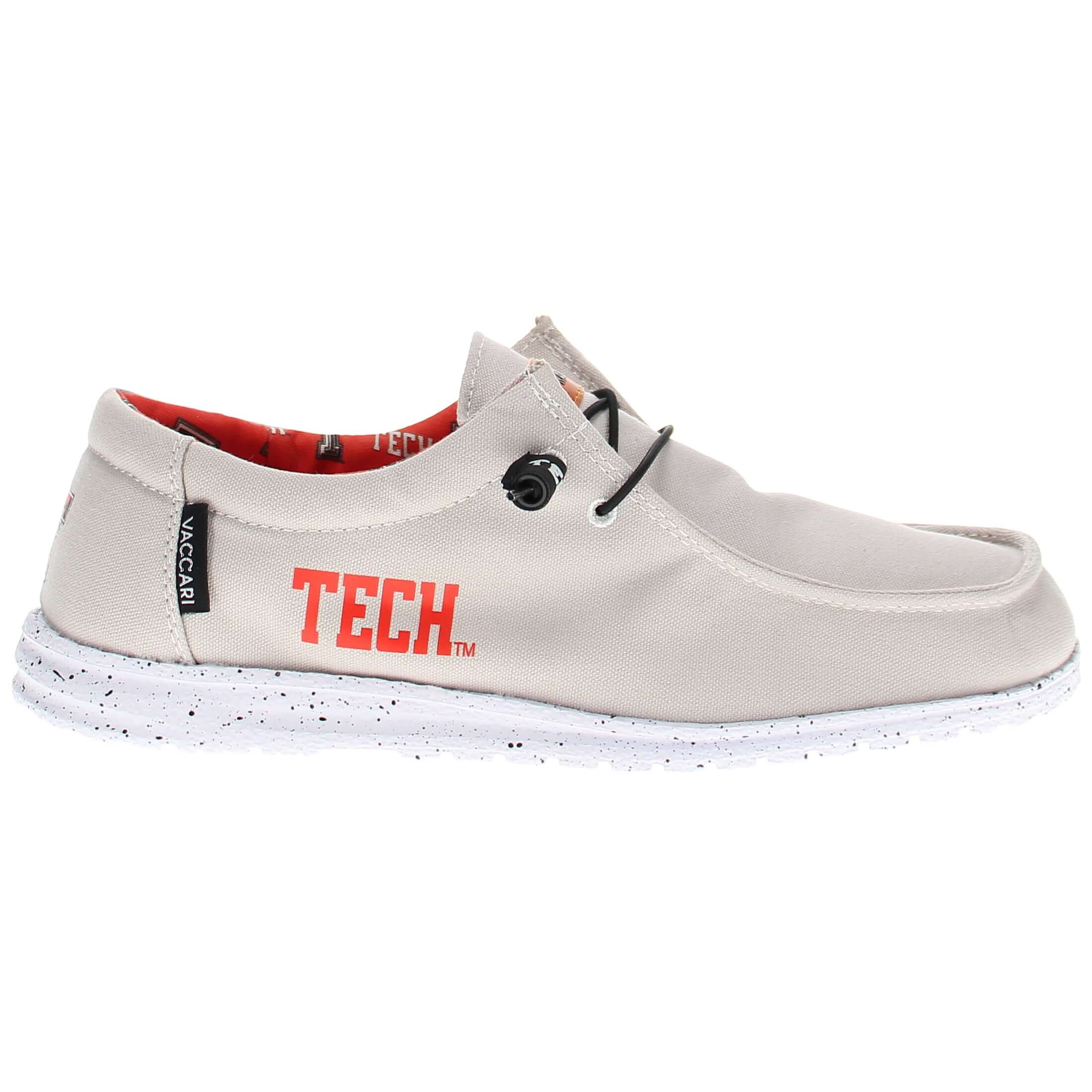 Men's Texas Tech University Red Raiders Grey Canvas Shoes by Vaccari